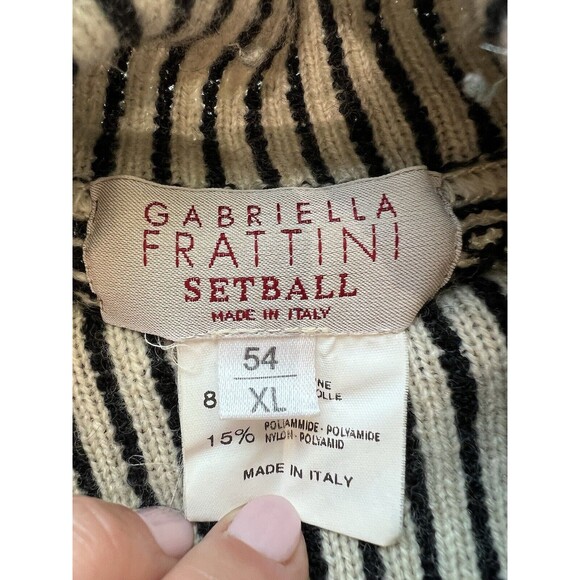 Gabriella Frattini Setball Moose Sweater Retro Wool Blend | Size 54 US XL - Picture 9 of 14